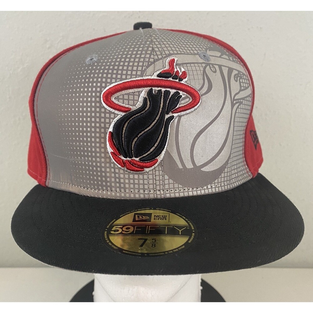 Miami Heat New Era 59Fifty Reflective Hardwood Classic 7 5/8 Hat